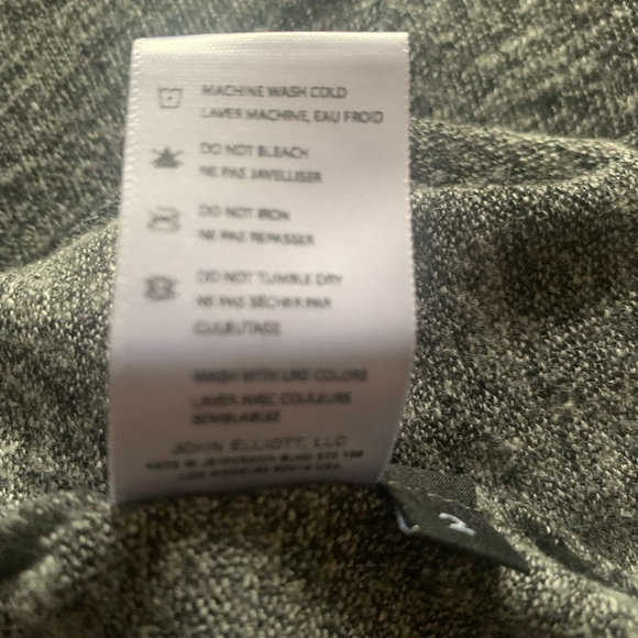 John Elliott Heathered Dark Gray The Mercer Melange Crew Tee Shirt Size M - Picture 11 of 12